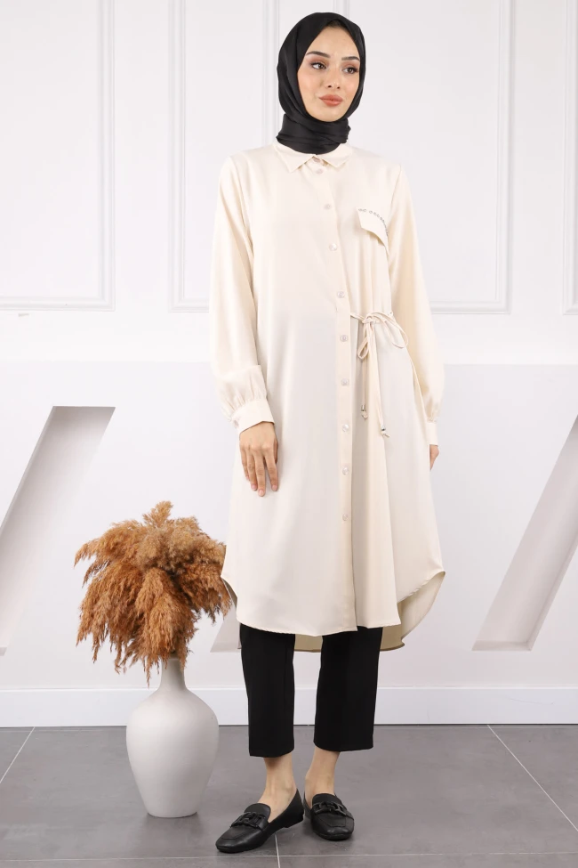 Taş Yan Bağlamalı Linda Tunik