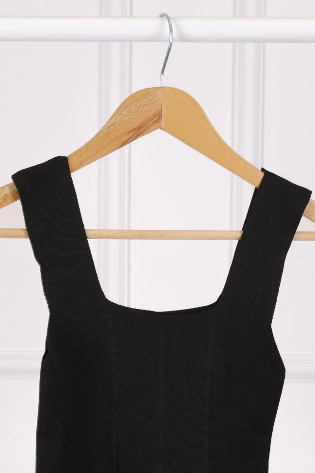 Siyah Kare Yaka Bluz