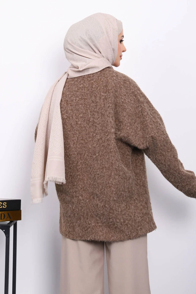 Vizon Kemer Detaylı Süet Kaban