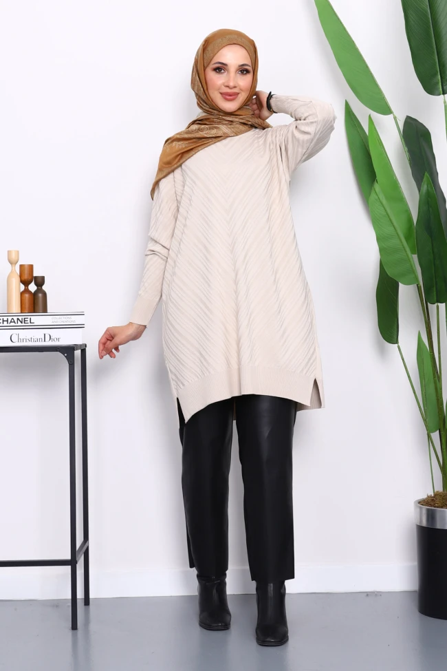 Taş Soğuk İplik Triko Tunik