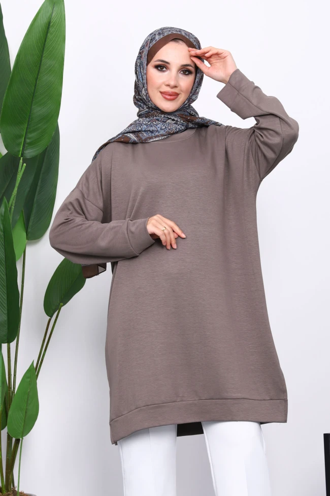 Vizon Bisiklet Yaka Modal Tunik