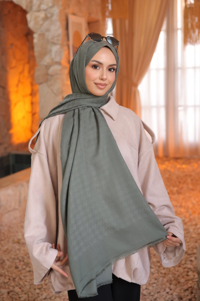 Haki İpekhan Pamuk Jakarlı Şal