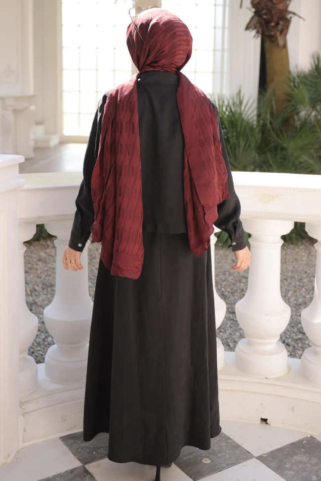 Siyah Fermuarlı Ceket Etekli Takım