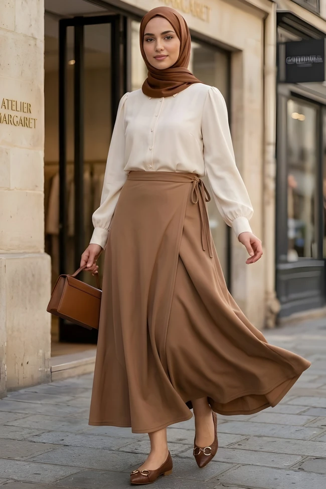 Vizon Katlı Dabıl Etek