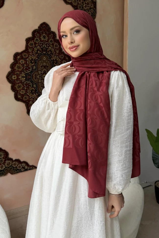 Bordo Jakar Şal
