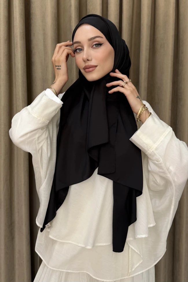 Siyah Kristal Abiye Şal