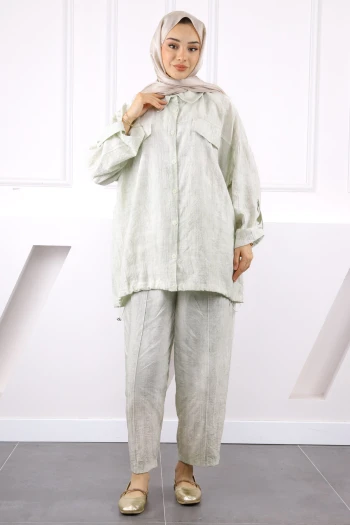 Mint Tunik Pantolonlu Takım
