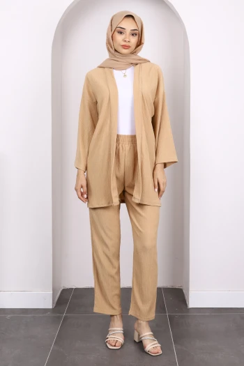 Bisküvi Bürümcük Kimono Pantolon Takım