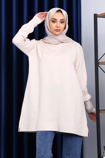 Taş Omuz Taşlı Soguk İplik Triko Tunik