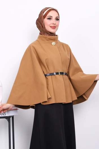 Camel Kemerli Kaşe Panço