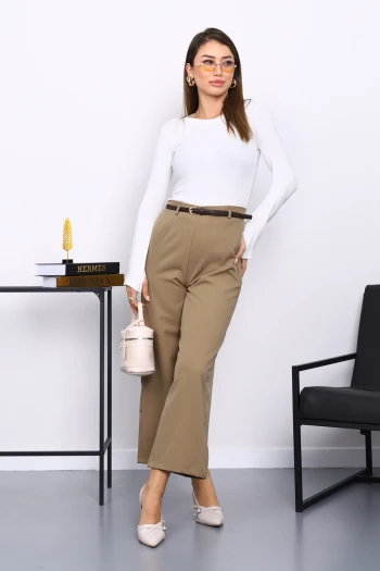 Ekru Parmak Geçmeli Modal Body