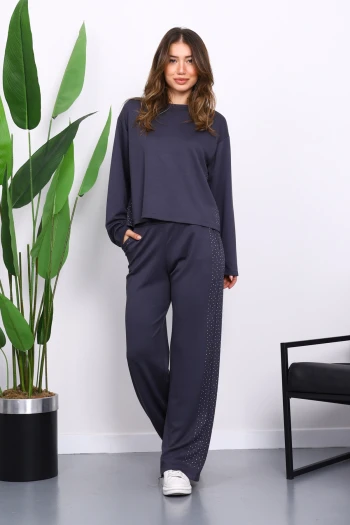 Füme Yanları Taş Detaylı Modal Takım