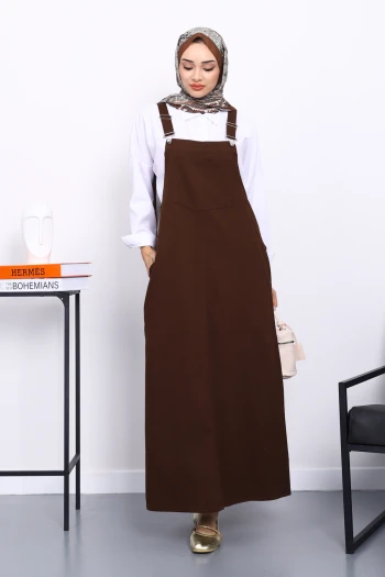 Kahverengi Cepli Gabardin Jile