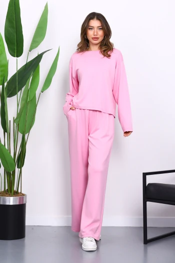 Pembe Yanları Taş Detaylı Modal Takım