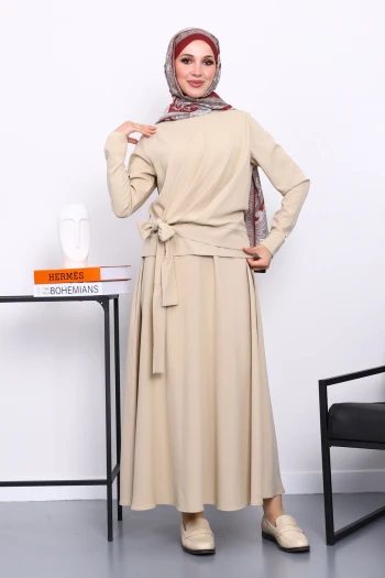 Taş Bel Bağlamalı Etekli Takım