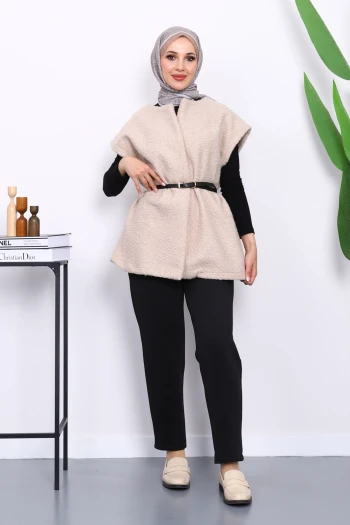 Vizon Bel Kemerli Orkide Yelek