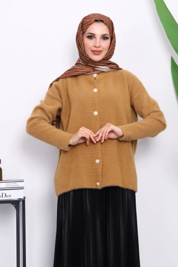 Vizon Bisiklet Yaka Angora Yumoş Hırka