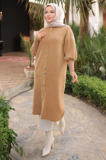 Vizon Hakim Yaka Angora Yumoş Hırka