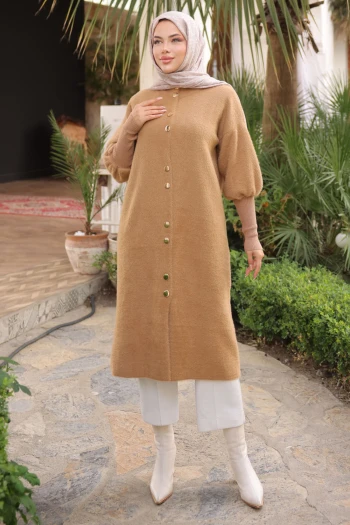 Vizon Hakim Yaka Angora Yumoş Hırka