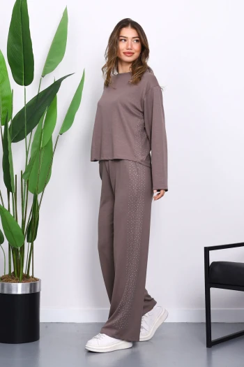 Vizon Yanları Taş Detaylı Modal Takım