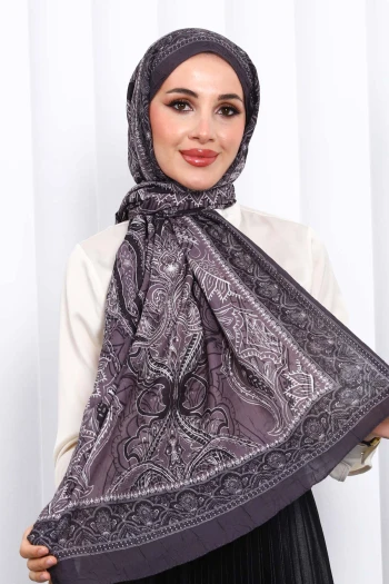 Antrasit Desenli Kraş Şal