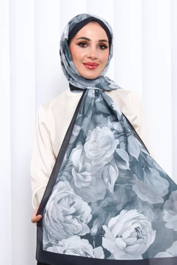 Antrasit Desenli Soft Dijital Şal