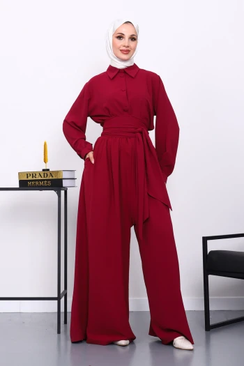 Bordo Bel Lastikli Tulum