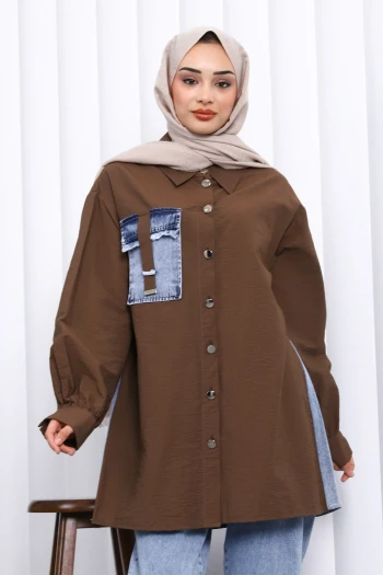 Kahverengi Kot Garnili Ceket Pantolonlu Takım