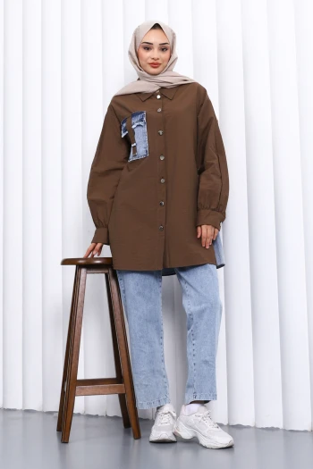 Kahverengi Kot Garnili Ceket Pantolonlu Takım