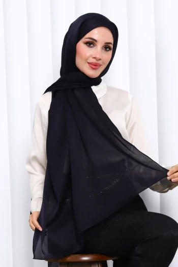 Koyu Lacivert Jan Jan Şal