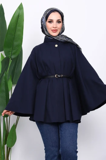 Lacivert Kemerli Gabardin Panço