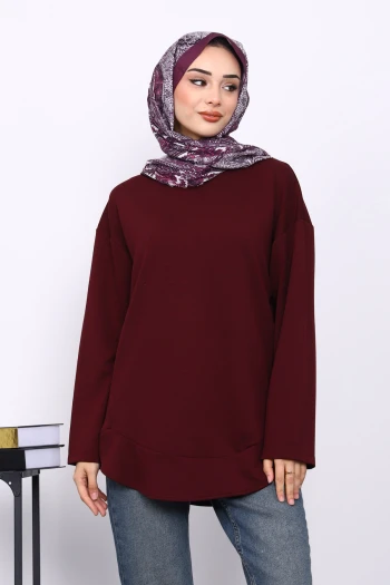 Mürdüm Bisiklet Yaka Modal Sweat