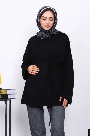 Siyah Duble Kol Modal Tunik