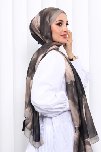 Taş Desenli Soft Dijital Şal