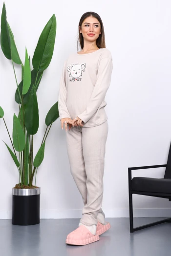 Taş Kışlık Pamuklu İnterlok Pijama Takımı