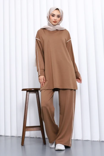 Vizon Biyeli Tunik Pantolonlu Modal Takım