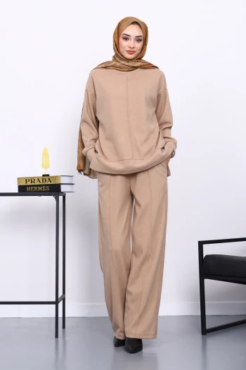 Vizon Üst ve Pantolonu Nervür Dikişli Selanik Takım