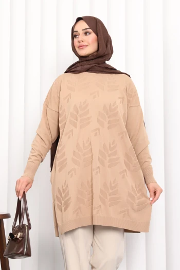 Bisküvi Soğuk İplik Merserize Triko Tunik