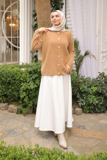 Vizon Bisiklet Yaka Angora Yumoş Hırka