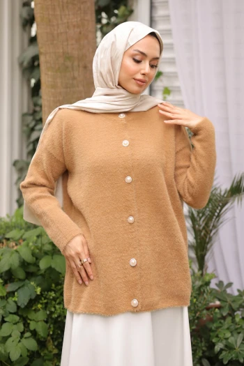 Vizon Bisiklet Yaka Angora Yumoş Hırka