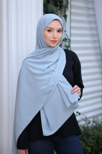 Açık Gri Five Medine İpeği Şal