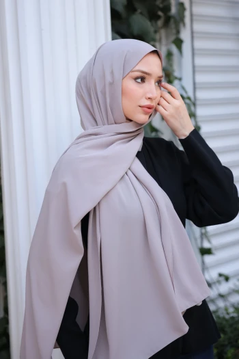 Açık Vizon Five Medine İpeği Şal