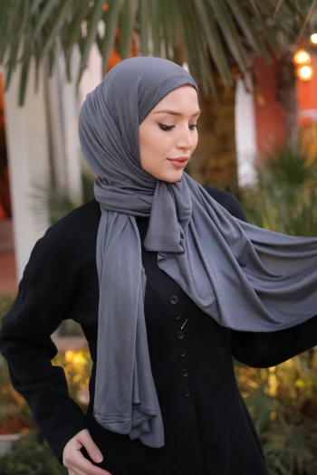 Antrasit Cazz Scarf Penye Şal