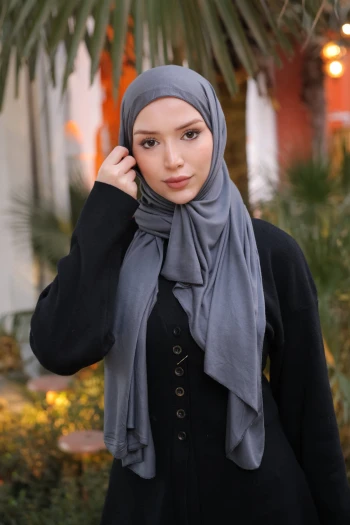Antrasit Cazz Scarf Penye Şal