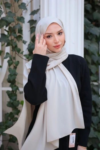 Bej Five Medine İpeği Şal