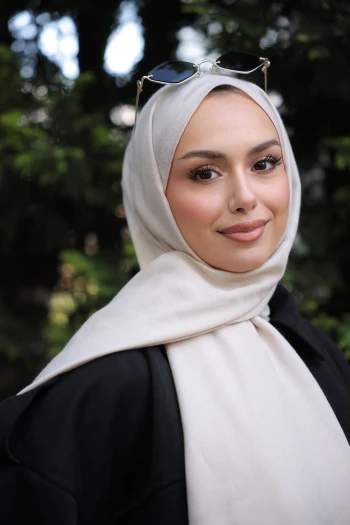 Bej İpekhan Pamuk Jakarlı Şal