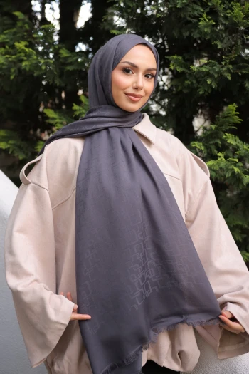 Füme İpekhan Pamuk Jakarlı Şal