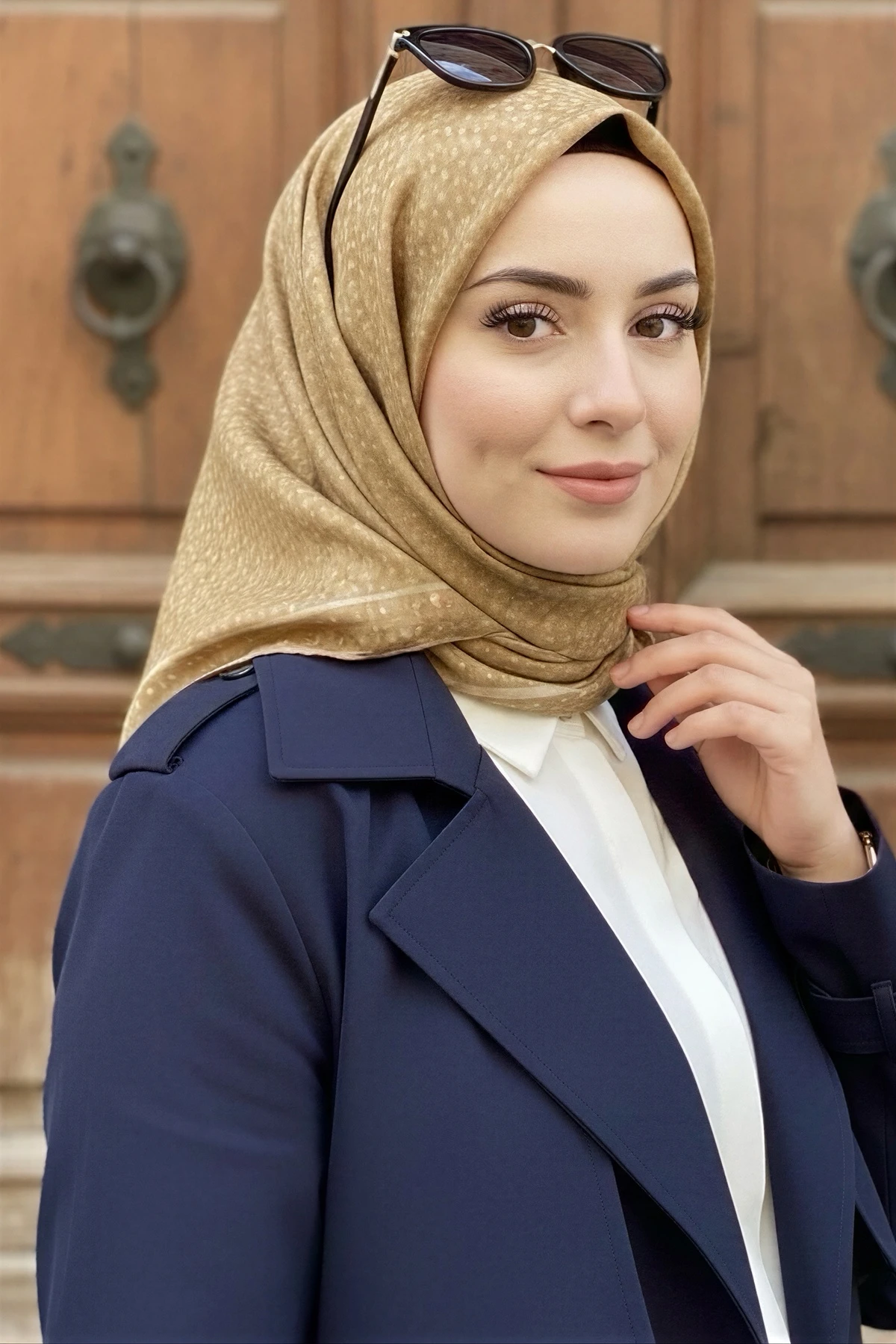 Hardal Soft Dijital Pamuklu Eşarp