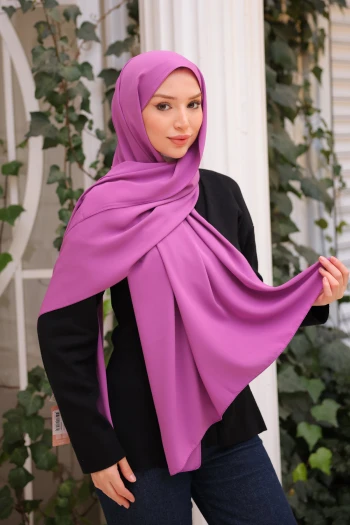 Lavanta Five Medine İpeği Şal