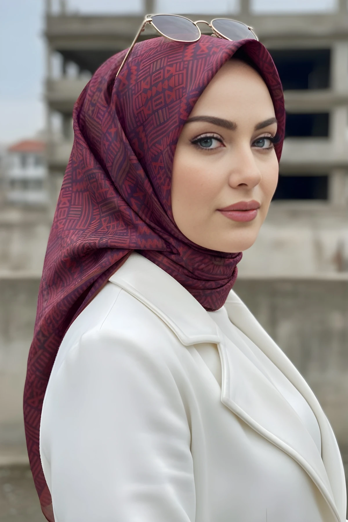 Mor Silk Home Soft Dijital Pamuklu Eşarp